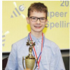 伊姆利市中学的卡尔文·普拉特赢得县拼字比赛
